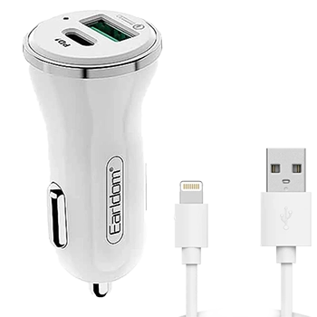 شارژر فندکی ارلدام مدل ES-KC4 به همراه کابل Lightning